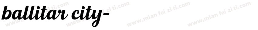 ballitar city字体转换